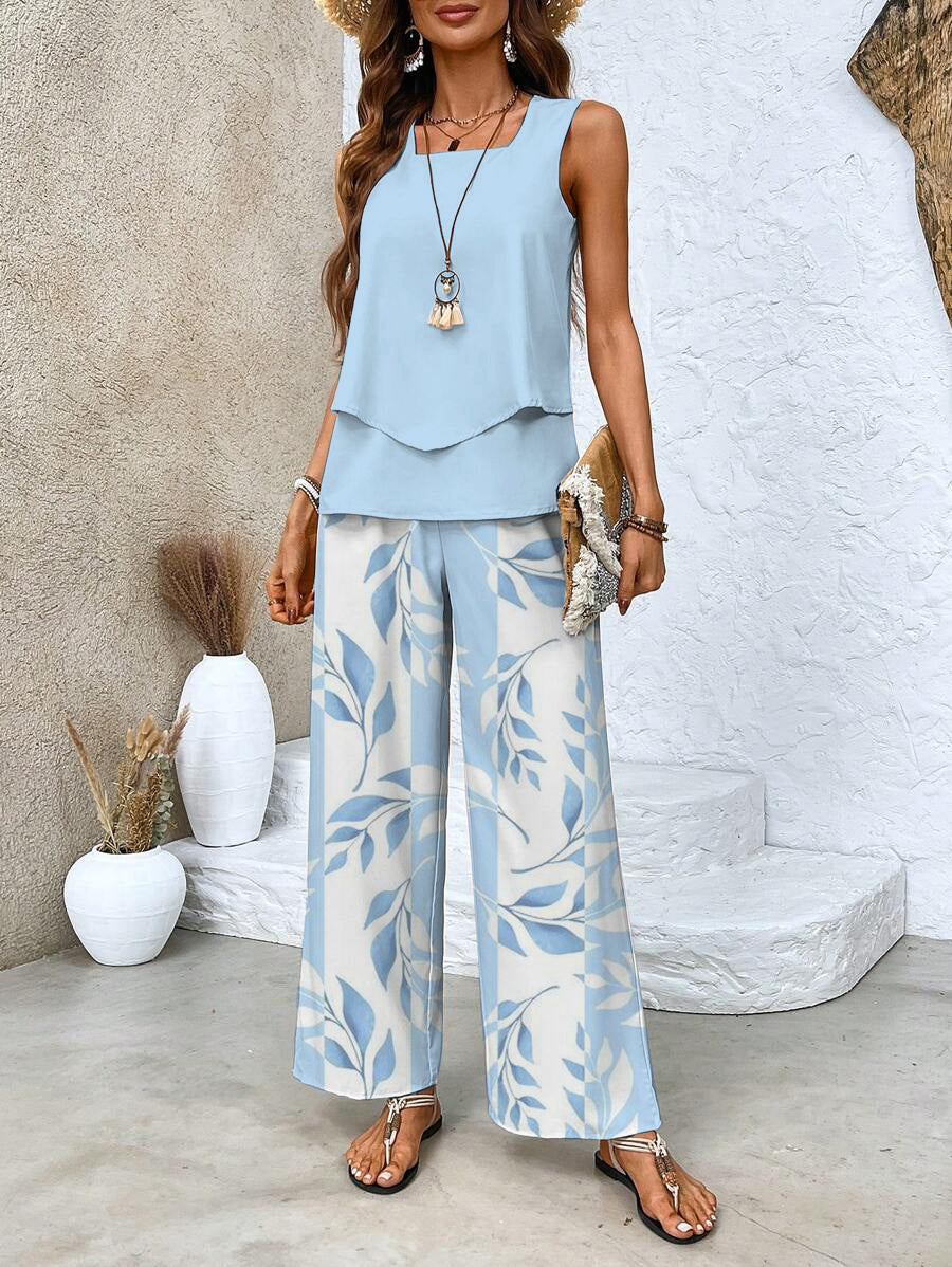 Jamie™ | Elegantní letní komplet top + kalhoty
