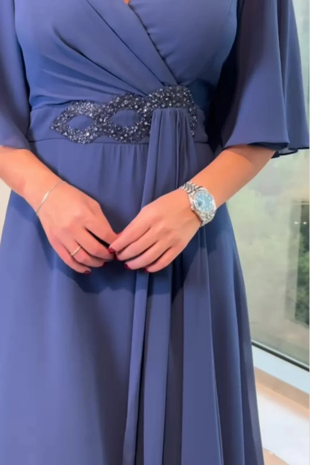 Ewelina | Elegancka sukienka szyfonowa