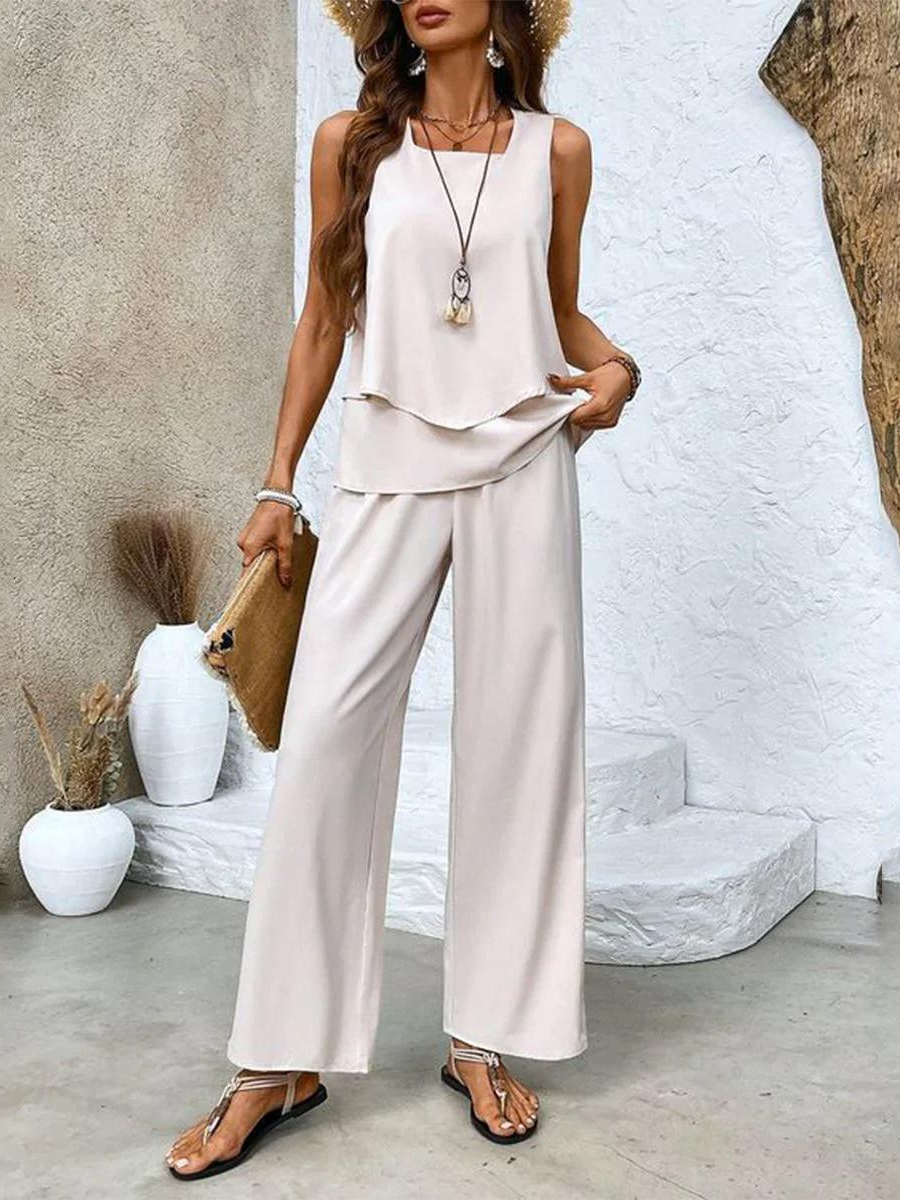 Jamie™ | Elegantní letní komplet top + kalhoty