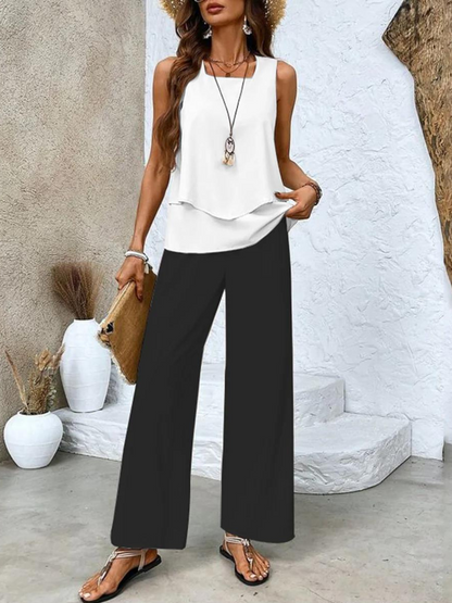 Jamie™ | Elegantní letní komplet top + kalhoty