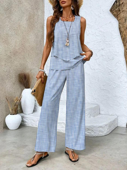 Jamie™ | Elegantní letní komplet top + kalhoty