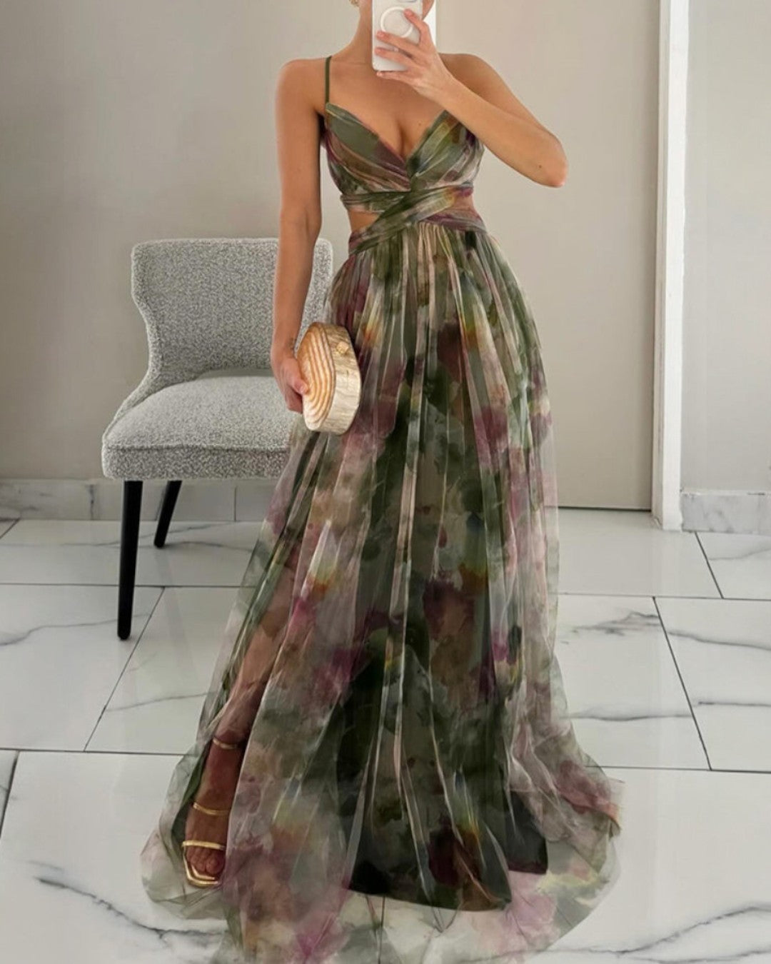 La Scintilla™ | Maxi šaty Eleganza Floreale