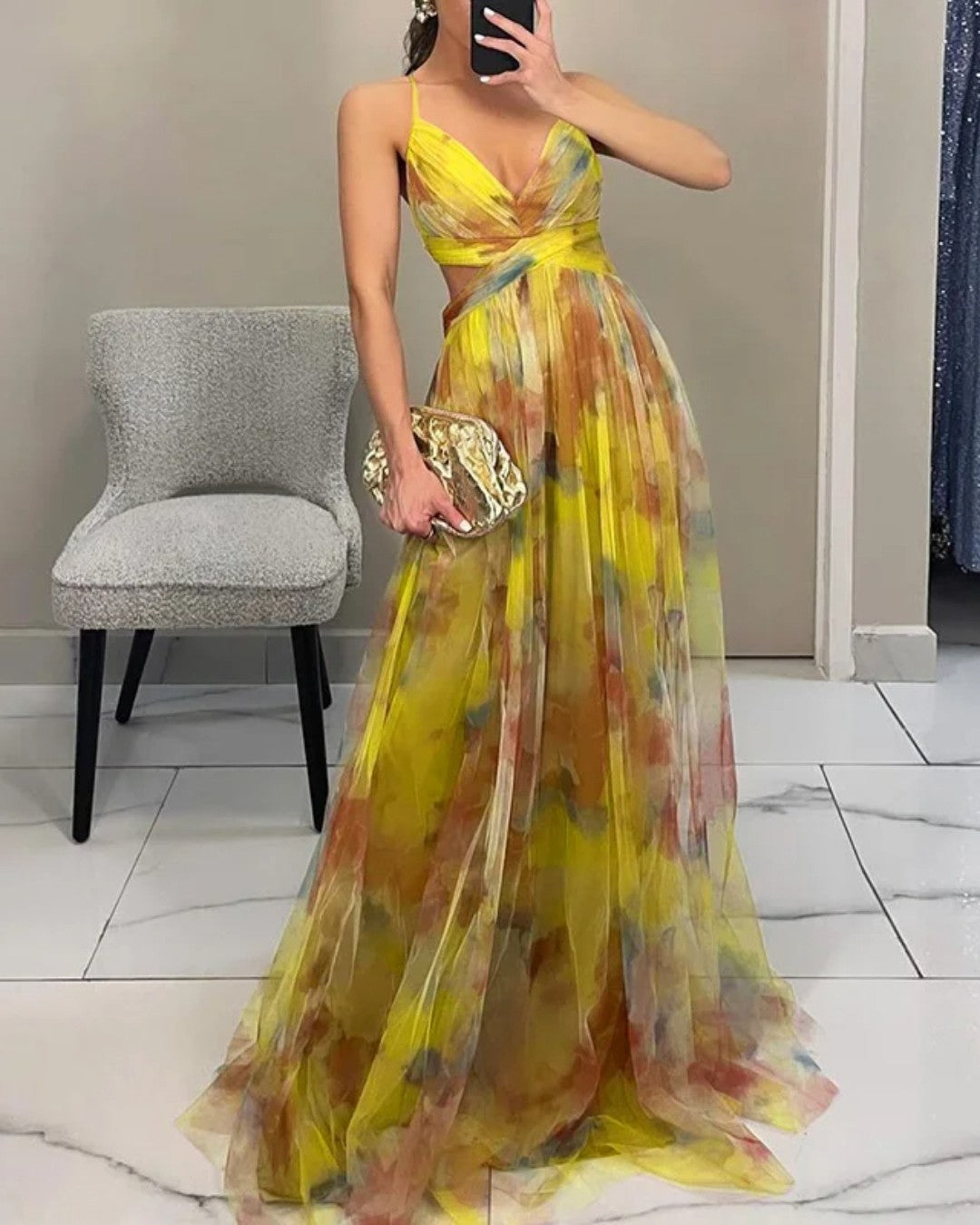 La Scintilla™ | Maxi šaty Eleganza Floreale